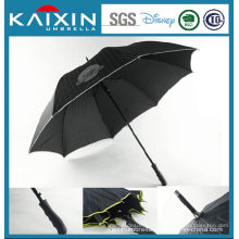 Rubber Painting Handle 8k Golf Umbrella with Bordering
